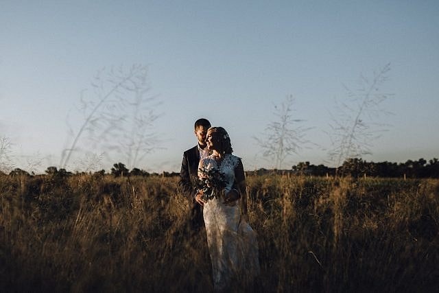 amazing photo of couple on their wedding day at Albion on Swan