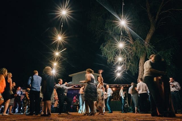 Guest go wild at Albion on the Swan under the festoon lights