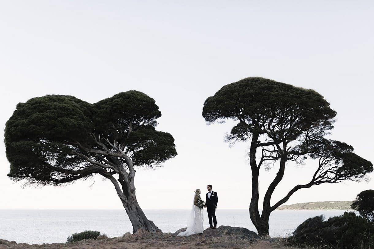 Couple under trees in margaret river