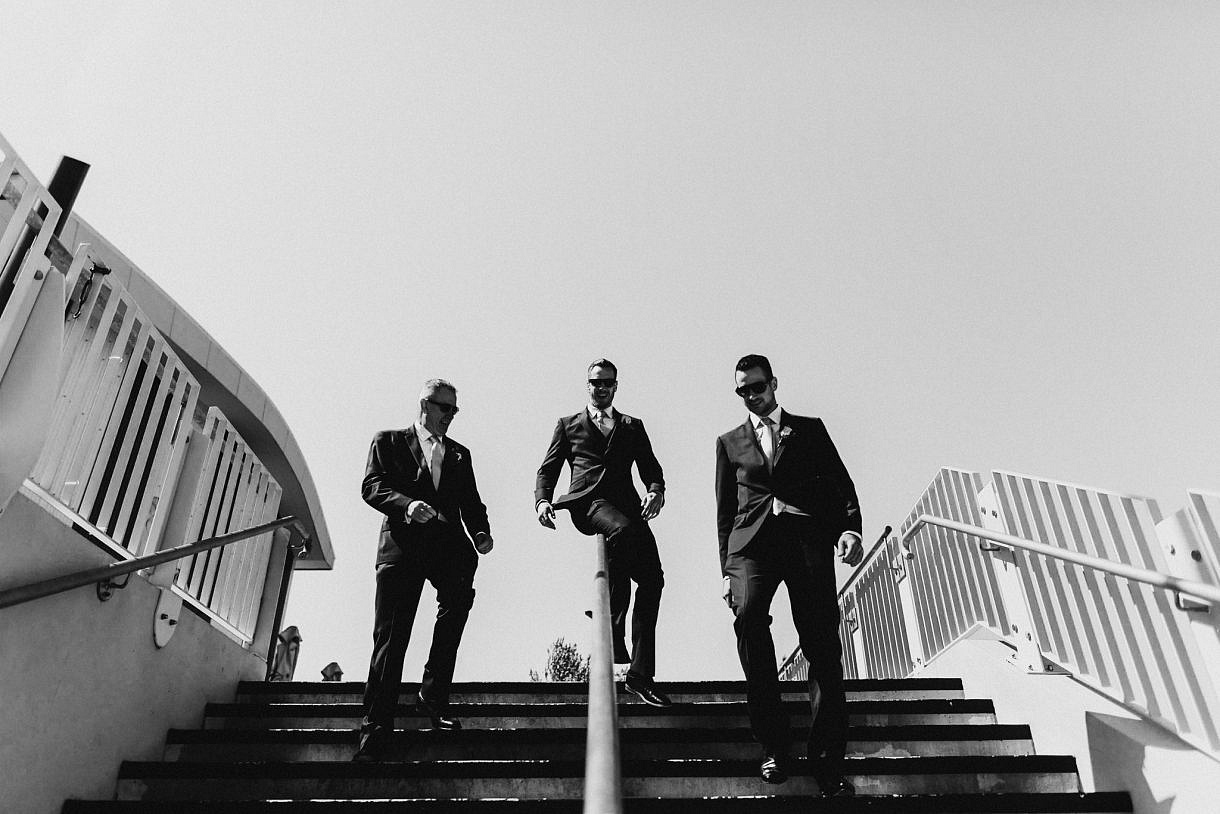 Groomsmen photography Coogee Beach Surf Life Saving club