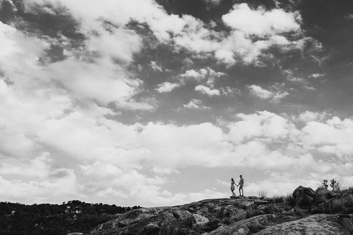 Couples engagement shoot at Bells Rapids in the bush Western Australia