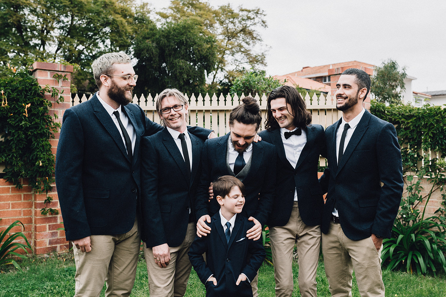 Family & Friends Laughing Together Portrait