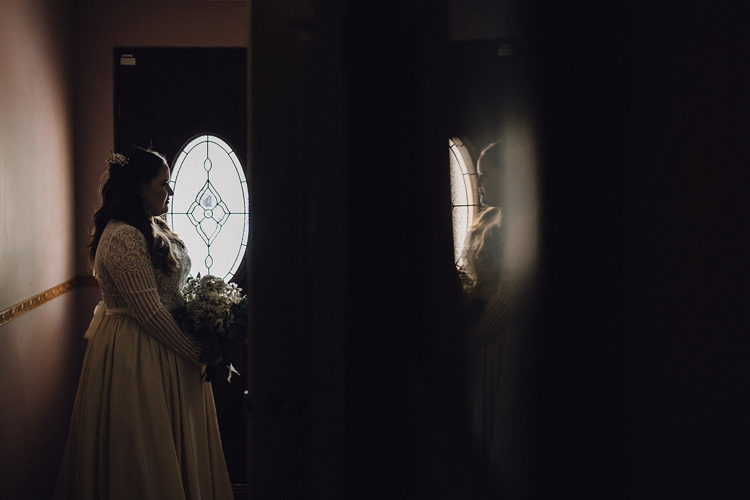 Bride Portrait Holding Bouquet