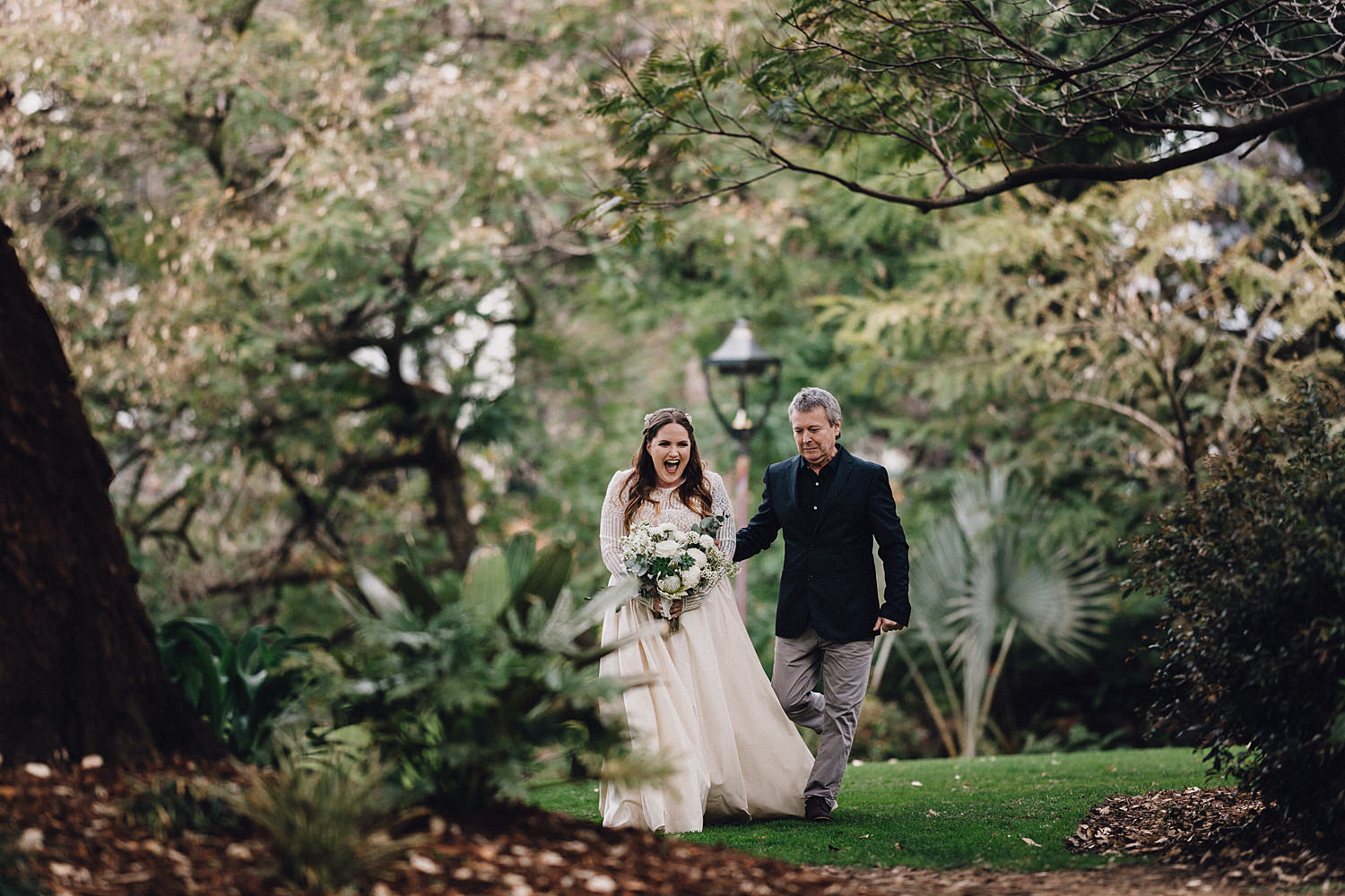 Bride Walking Down Ailse With Dad Harold Boas