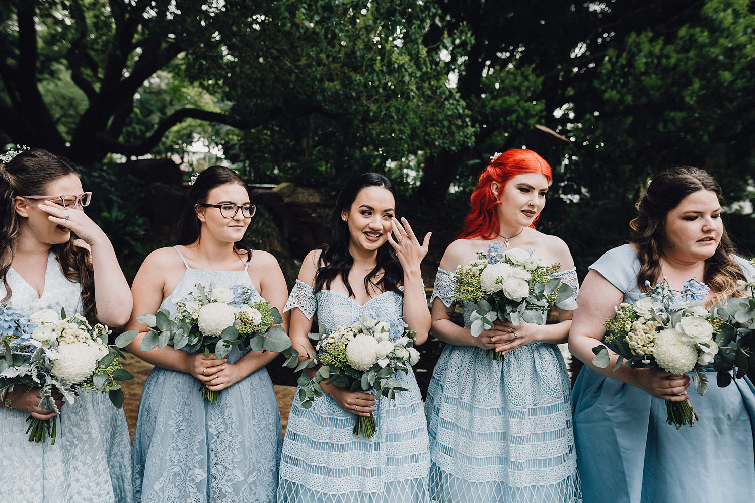 Bridesmaid Trearing Up Harold Boas Gardens