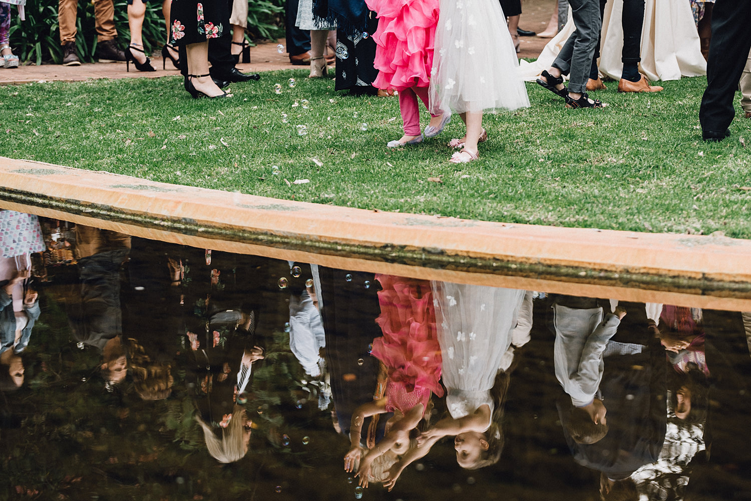 Kids Pop Bubbles Refelction Wedding