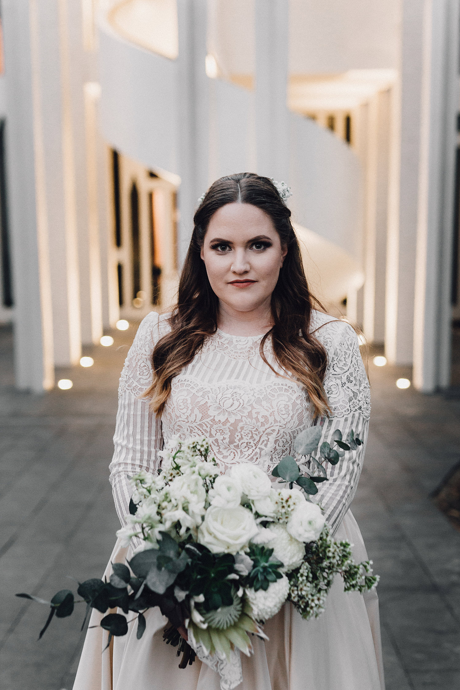 Beautiful Bride Portrait City Church