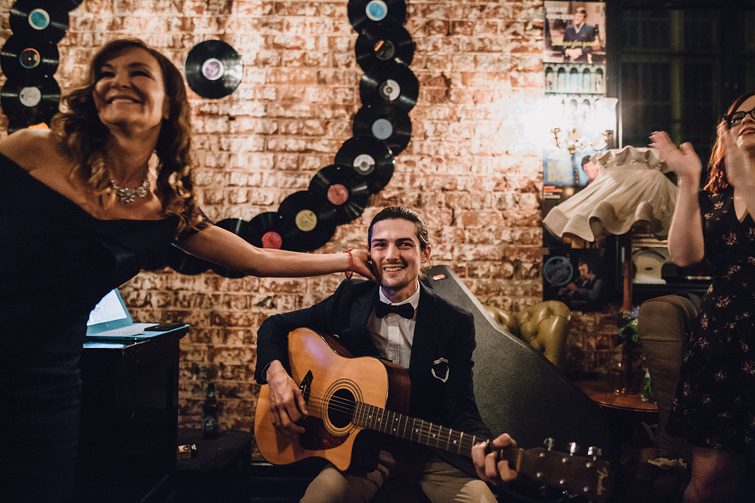 Best Man And Mother Of Groom Sing Song Guitar