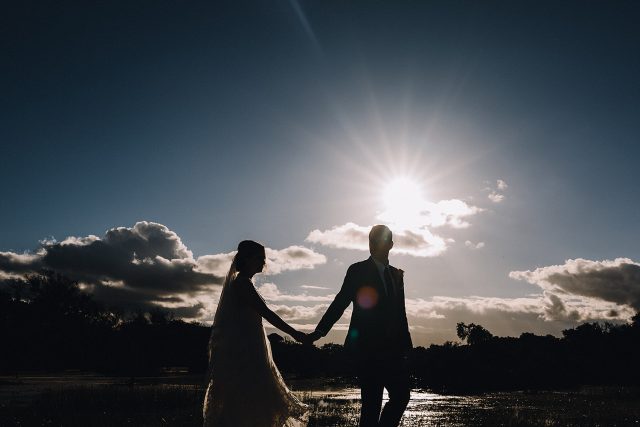 Sun Flares At Swamp South Of Western Australia Silhoutte