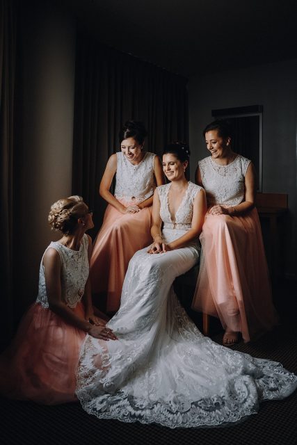 Brides Bridesmaids Laughing Happy Perth