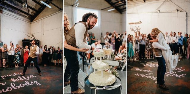 Bridal Dance Cake Cut Chainsaw Perth City Farm