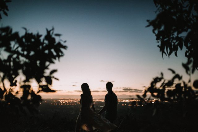 Silhouette Couple Engagement Perth