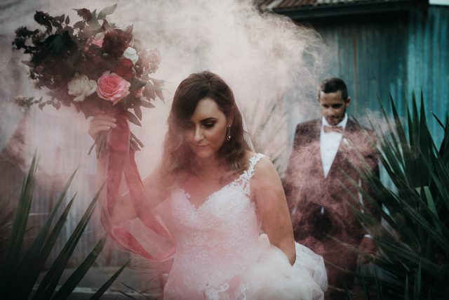 River Bank Estate Wedding Smoke