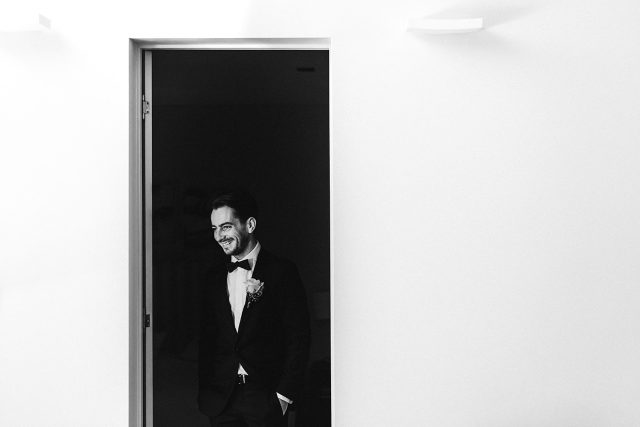 Groom Portrait Dark White Smile