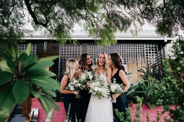 Bride With Bridesmaids Fremantle Wedding